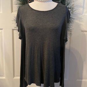 Cold shoulder flowy shirt
